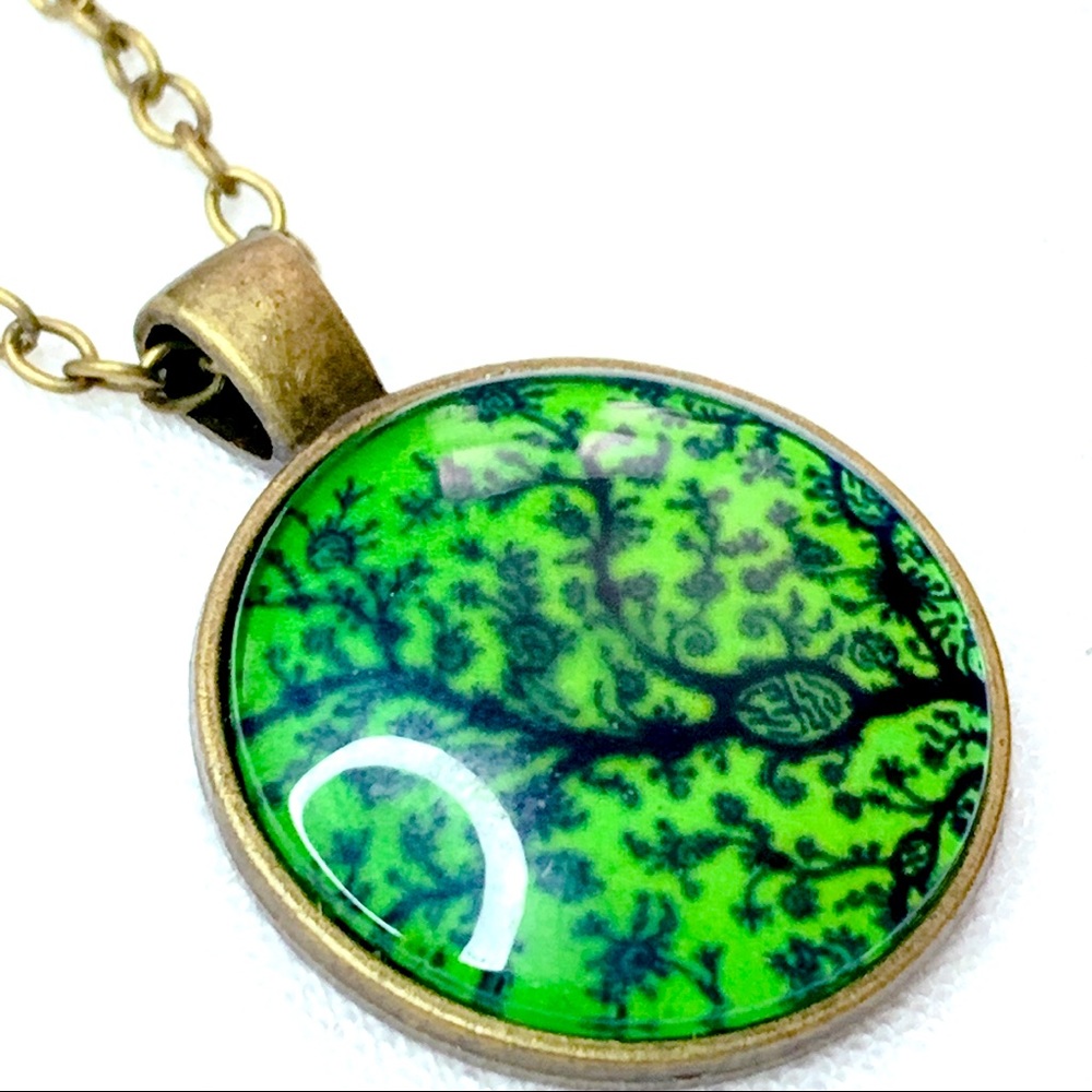 ❣️$25/3❣️ Green Tree of Life Pendant Necklace - Picture 5 of 8